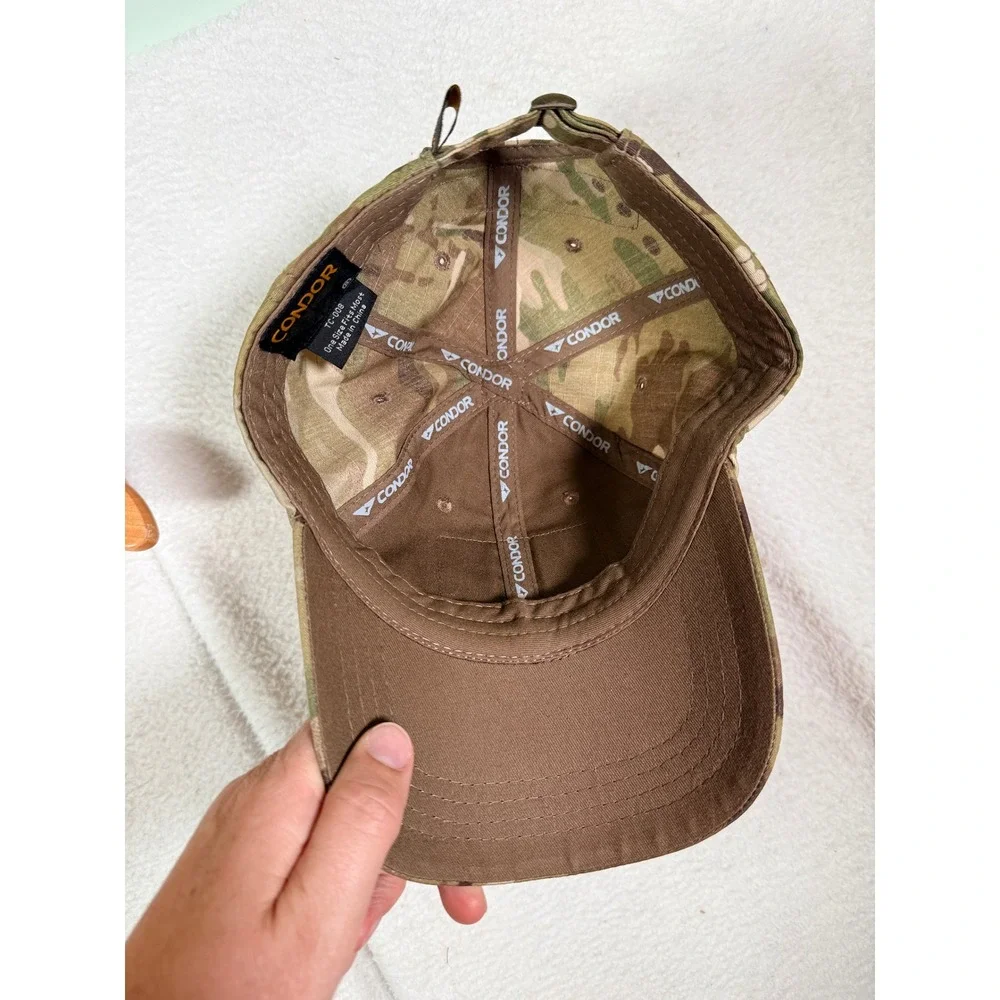 Condor Tactical Team Cap MultiCam Camo Ripstop Adjustable Patch Hat